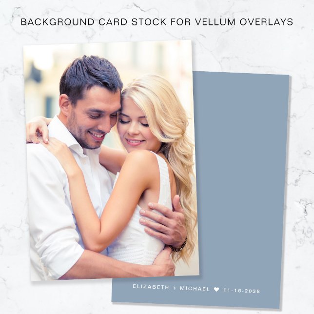 Invitation Photo Dusty Blue Arrière - plan Pour Revêtement De (Créateur téléchargé)