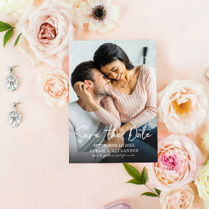 Invitation Photo - Écriture manuscrite 2 Vertical Enregistrer