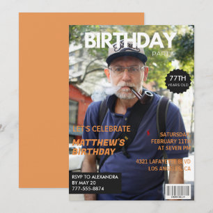 Invitation Photo éditorial de magazine humoristique 77e anniv