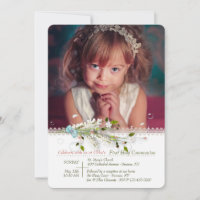 Invitation photo Embellisment faite à la main