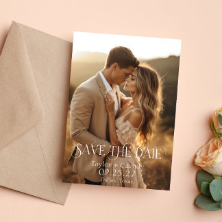 Invitation Photo Enregistrer La Date Annonce