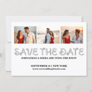 Invitation Photo enregistrer la date modifiable couples maria
