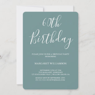 Invitation Photo et blanc Elégance moderne 60e anniversaire