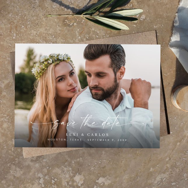 Invitation Photo et calligraphie 3 Mod Horiz V2 Enregistrer l (Créateur téléchargé)