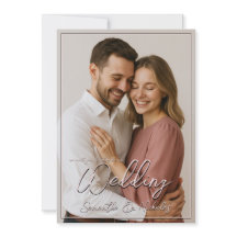 Photo et calligraphie minimaliste Mariage à blanc