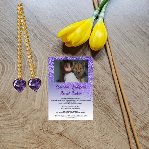 Invitation Photo et chute du Sweet sixteen de Parties scintil
