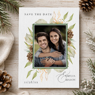 Invitation Photo Feuillage Botanique Hivernal Enregistrez la