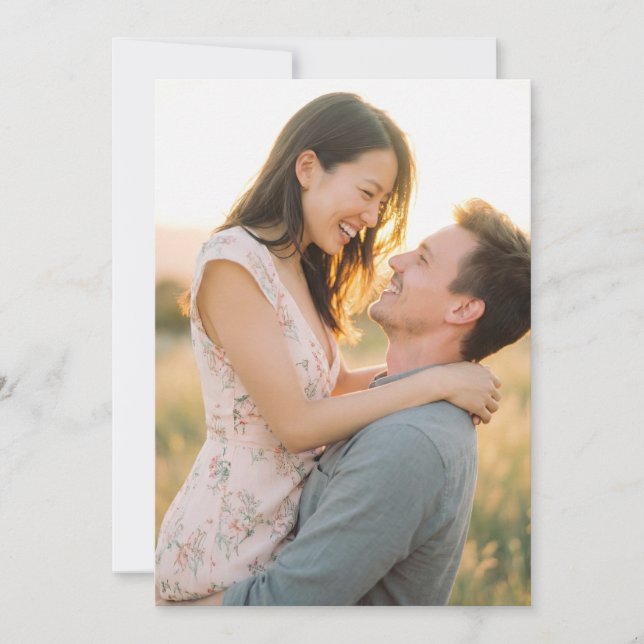 Invitation Photo Floral Pastel Fantaisiste (Devant)