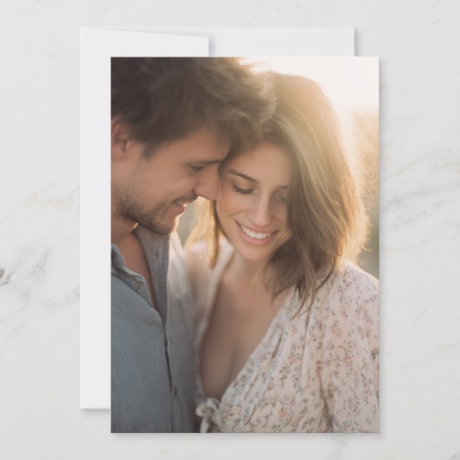 Invitation Photo floral pastel serein (Devant)