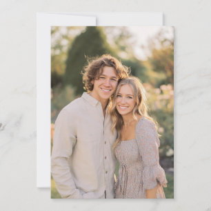 Invitation Photo Floral Pastel Serein