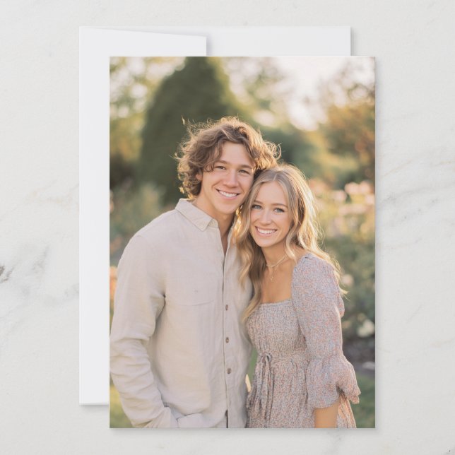 Invitation Photo Floral Pastel Serein (Devant)