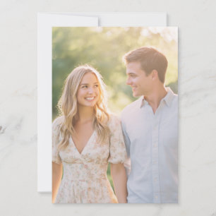 Invitation Photo Floral Pastel Serein