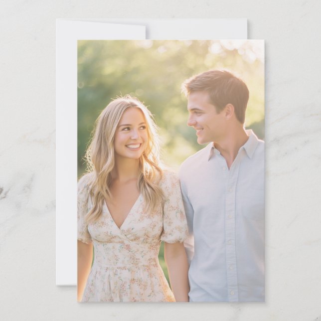 Invitation Photo Floral Pastel Serein (Devant)