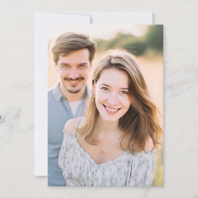 Invitation Photo floral pastel serein (Devant)