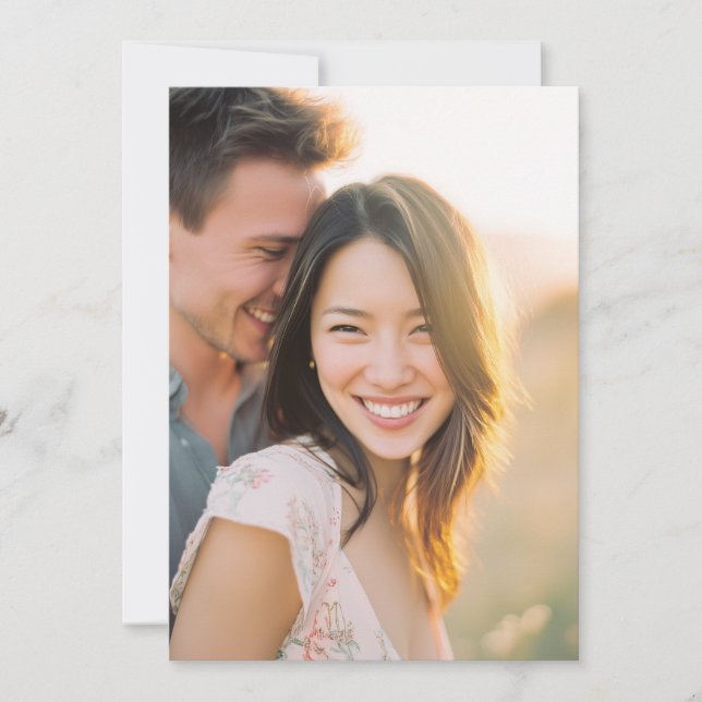 Invitation Photo floral pastel serein (Devant)
