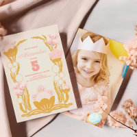 Photo Floral Pink Gold anniversaire de enfant