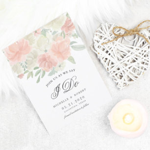 Invitation Photo florale de printemps clair Enregistrer la da