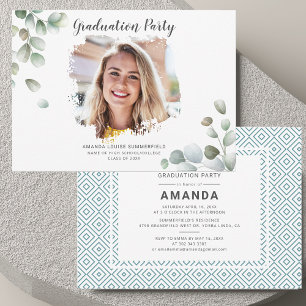 Invitation Photo Graduation 2025 Botanical Party