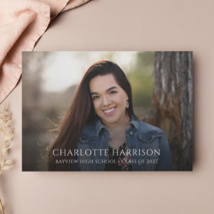 Invitation Photo Graduation Party Bohemian Floral