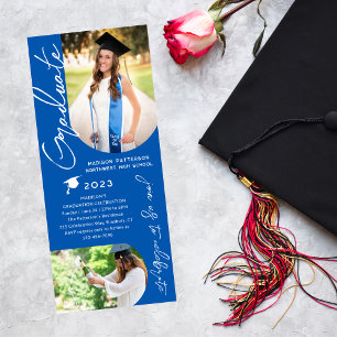 Invitation Photo Graduation Party Moderne Élégant Script