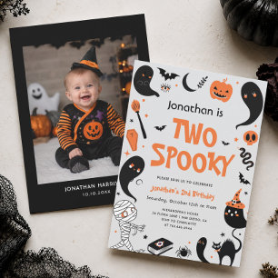 Invitation Photo Halloween 2e Anniversaire Garçon Fête 