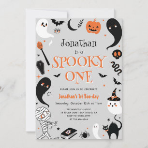 Invitation Photo Halloween Épouvantable Un Garçon 1er Anniver