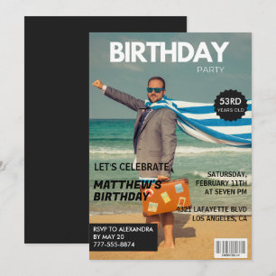 Invitation Photo humoristique du magazine Black pour 53e anni