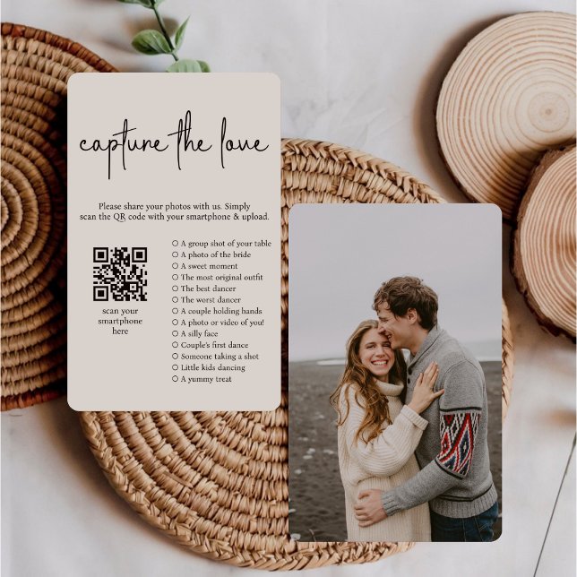 Invitation Photo Hunt I Spy Mariage Game Capture The Love QR (Créateur téléchargé)