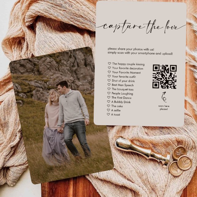Invitation Photo Hunt I Spy Mariage Game Capture The Love QR (Créateur téléchargé)