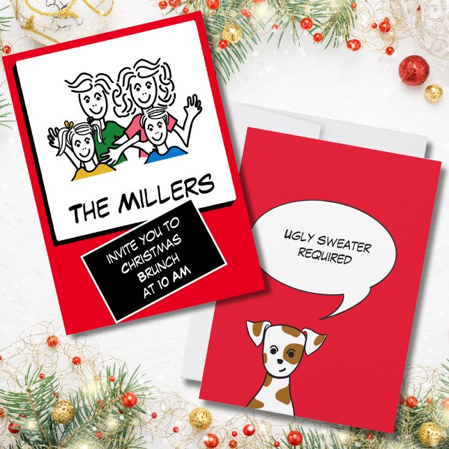 Invitation Photo instantanée moderne Brunch de Noël (Créateur téléchargé)