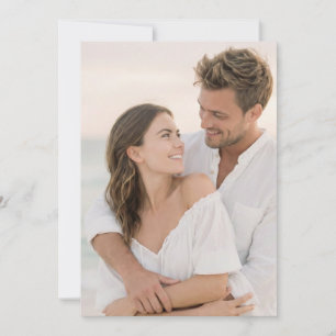 Invitation Photo intime de la plage blanche