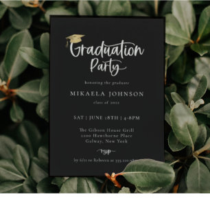 Invitation Photo Joueuse de graduation de script