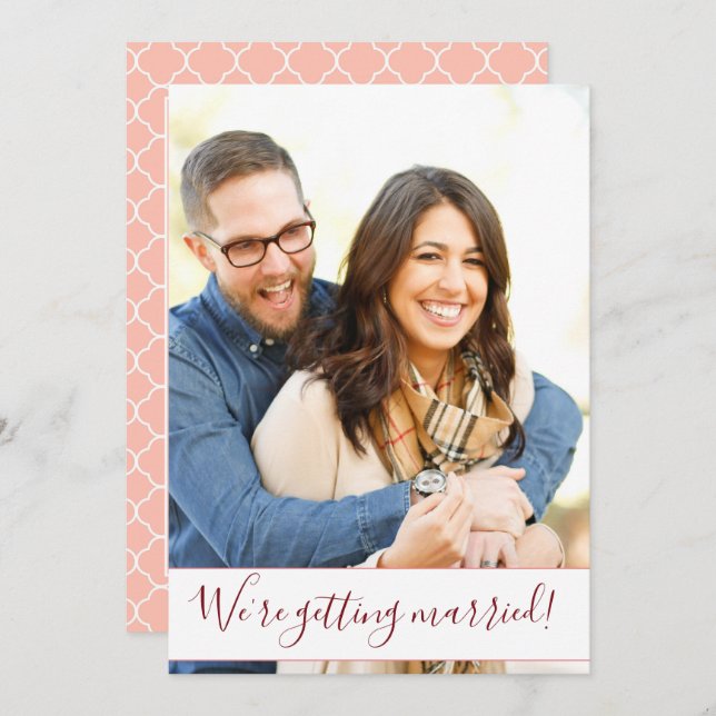 Invitation Photo Mariage à thème (Devant / Derrière)