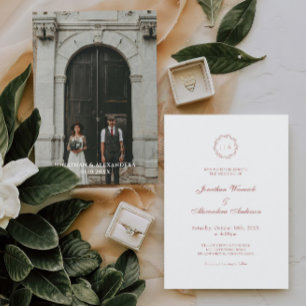 Invitation Photo Mariage de Noël de Bourgogne