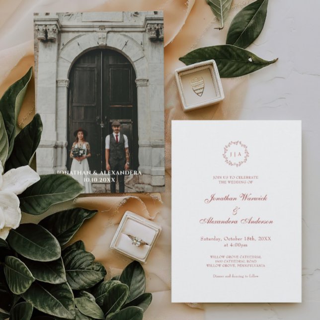 Invitation Photo Mariage de Noël de Bourgogne (Créateur téléchargé)