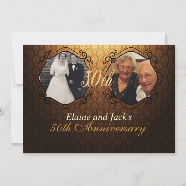 Invitation photo Mariage du 50e anniversaire (Devant)