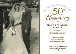 Faire Part 50 Ans De De Mariages Zazzle Fr