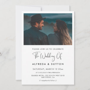 Invitation Photo mariage élégante et moderne