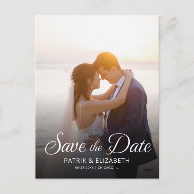 INVITATION PHOTO Mariage Enregistrer La Date (Devant)