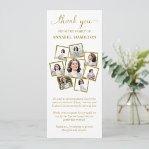 Invitation Photo Merci commémoratif Sympathy