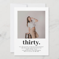 Photo minimale simple 30e anniversaire