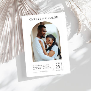 Invitation Photo minimaliste Arch numérique ou Mariage imprim