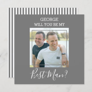 Invitation Photo minimaliste moderne Serez-Vous Mon Meilleu