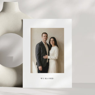 Invitation Photo minimaliste noir et blanc de notre célébrati