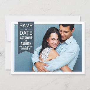 Invitation Photo Mod Double Frame Enregistrer la date de l'an