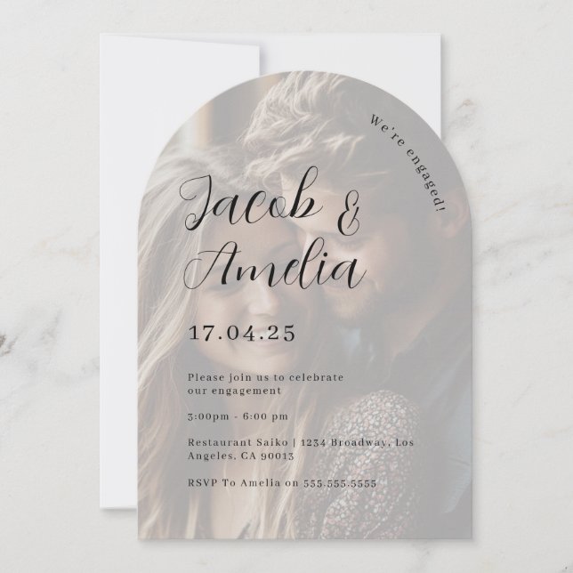 Invitation Photo Modern Arch (Devant)