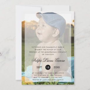 Invitation Photo moderne Annaprashan Cérémonie du premier riz