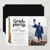 Photo moderne Black White Gold goût Grad Party