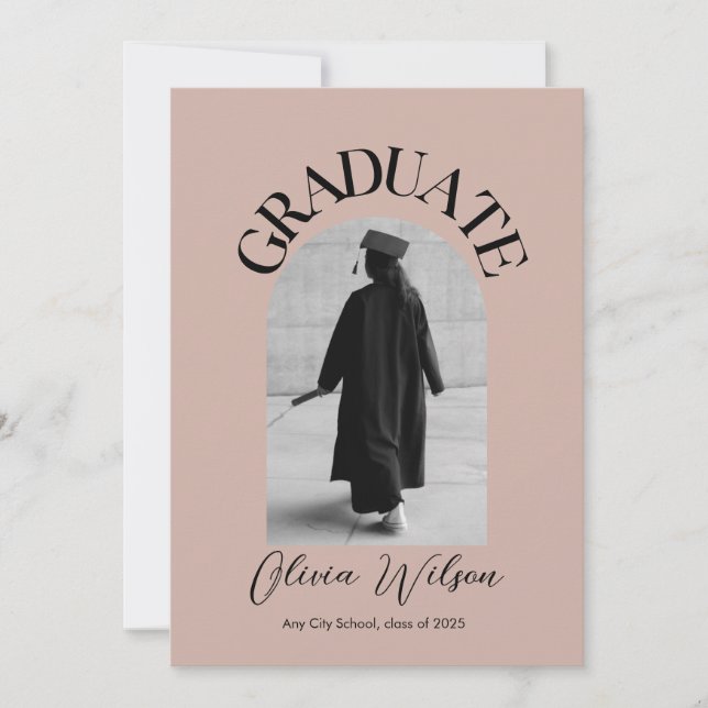 Invitation Photo Moderne Elegant Graduation (Devant)