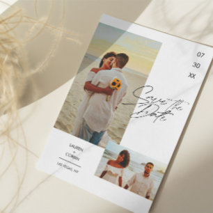Invitation Photo moderne et simple Enregistrer la date Invita